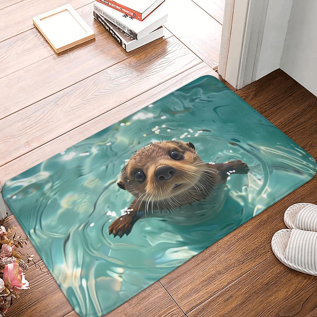Shark Attack 3D Visual Design Front Door Mat Anti-Slip Outdoor Waterproof  Doormat Kitchen Balcony Entrance Rug Carpet