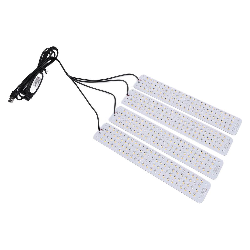 LED Grow Light Panel for Indoor Plants 384 LEDs Growing Lamp Dimmable Intelligent Timing 5V