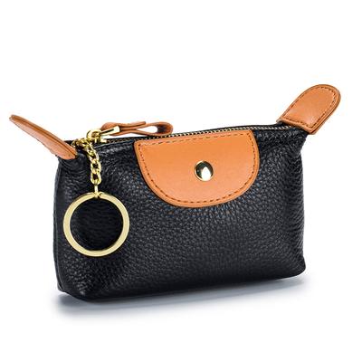 Porte-monnaie en cuir souple pour femmes, Mini sac de rangement pour pièces de monnaie, grande capacité