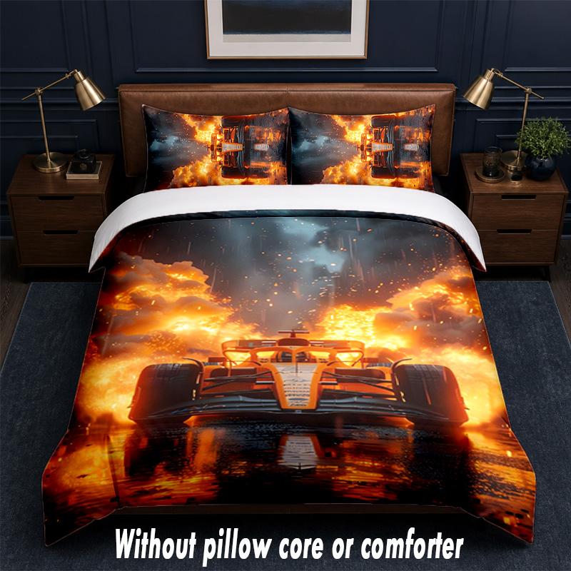 Lando Norris Design Bed Bedding Set 1 Duvet Cover + 2 Pillowcases Soft Breathable Household Bed Linens