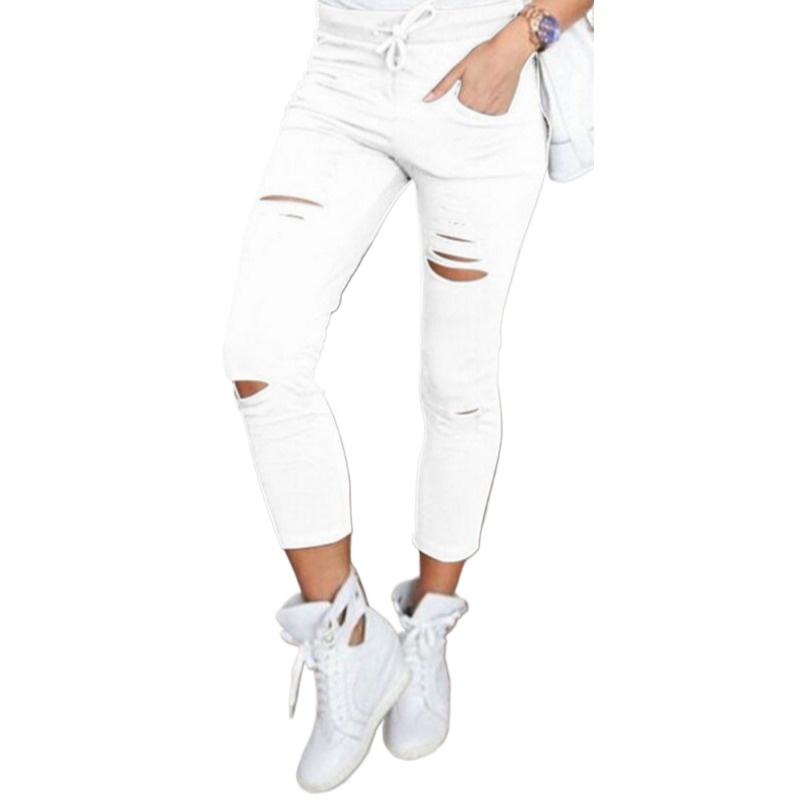 

Женские модные повседневные однотонные брюки и капри с принтом S