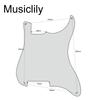 Musiclily 4-Hole Stratocaster Pickguard for ST Electric Guitars (No Holes), White, 1 Piece