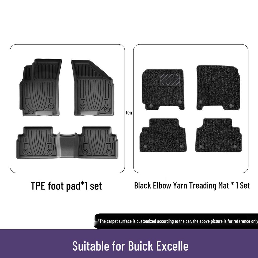 Eco-Friendly TPE Floor Mats for Buick Excelle (2004-2020) - Waterproof, Wear-Resistant