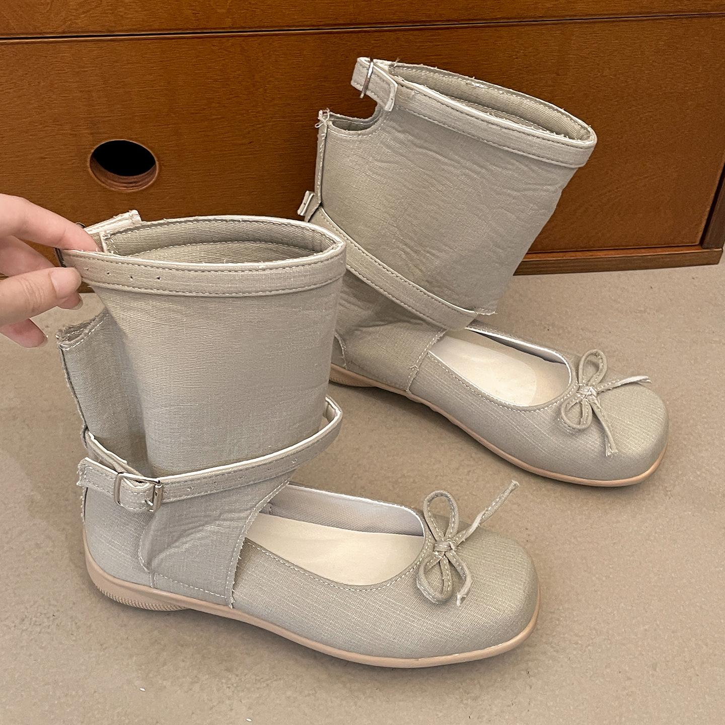 

Popular Internet celebrity black high sense retro platform short boots women s 2025 new summer versatile skirt boots 40 серый