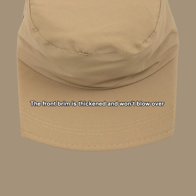 Adjustable Windproof Sun Hat For Men Women Uv Protection Wide Brim Fisherman Cap Breathable Outdoor Cycling Beach 1Pc