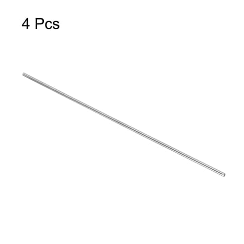 uxcell 304 Stainless Steel Round Bar, 4mm X 350mm, Solid Shaft Rod for DIY Crafts, Model Cars, Helicopters, and Airplanes, 4 Pieces