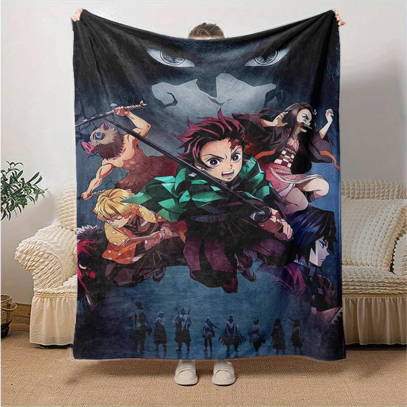 1pc Demon Slayer Anime Characters Throw Blanket, Home Decor, Couch Cover .B049