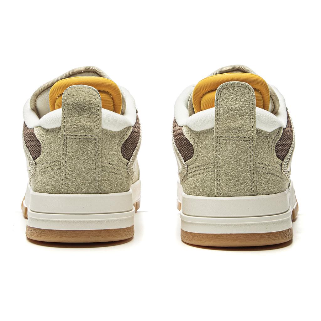 Li-Ning Fashion Versatile Non-Slip Wear-Resistant Low-Top Skate Shoes Men Sneakers Green Brown White AECU037-3
