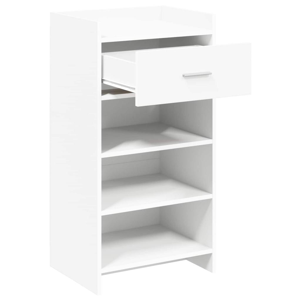 Shoe Cabinet with Drawers White 48 X 36 X 92 Cm Engineered Wood