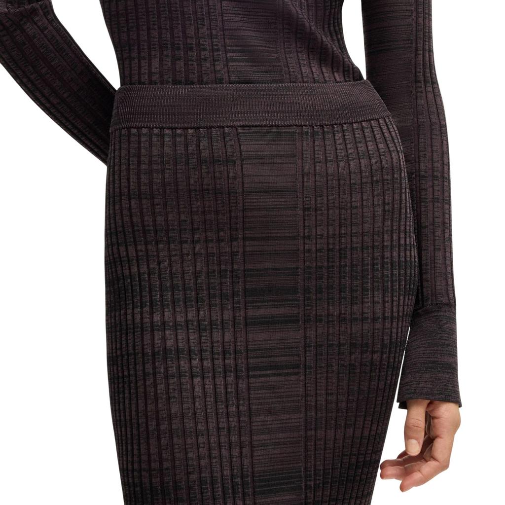 Boss Womens/Ladies Farmina Ribbed Knitted Midi Skirt