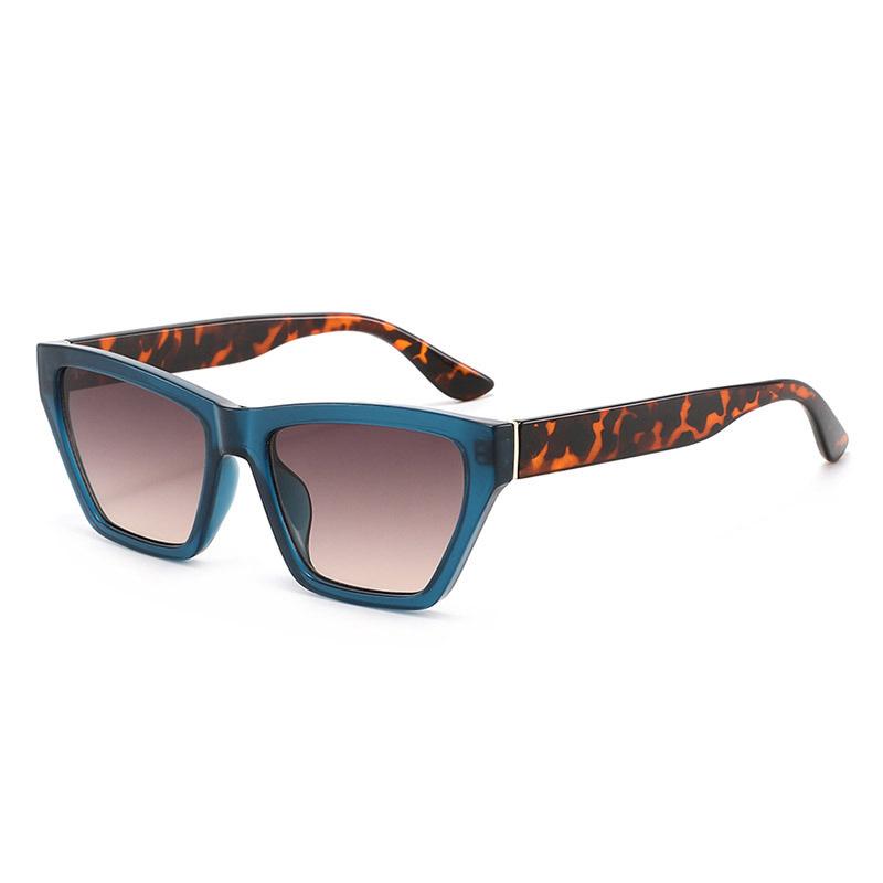 New Retro Gradient Cat Eye Women Sunglasses Brand Contrast Leopard Print Frame Design Men Trendy Casual Glasses Uv400