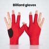 1Pc 3-Finger Billiards Glove Anti-slip Sweat-absorbing Breathable Men Women Right Hand Snooker Cue Sport Glove Billiards Accessories