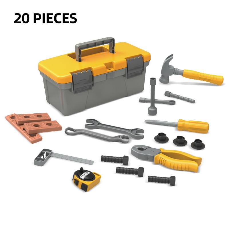 Non-Toxic Kids Toolbox Kit Simulation Repair Tools Diy Toy Drill Plastic Game Learn Engineering Puzzle Educational Toys Gifts For Children