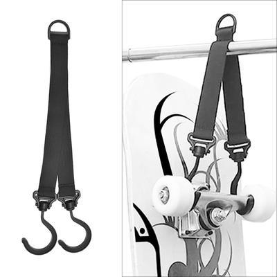 Longboard Aufhängegurt Skateboard Halter Tragbarer Organizer Hochbelastbar Schlittenbrett Türhaken hinten Gurt Einfach zu bedienen