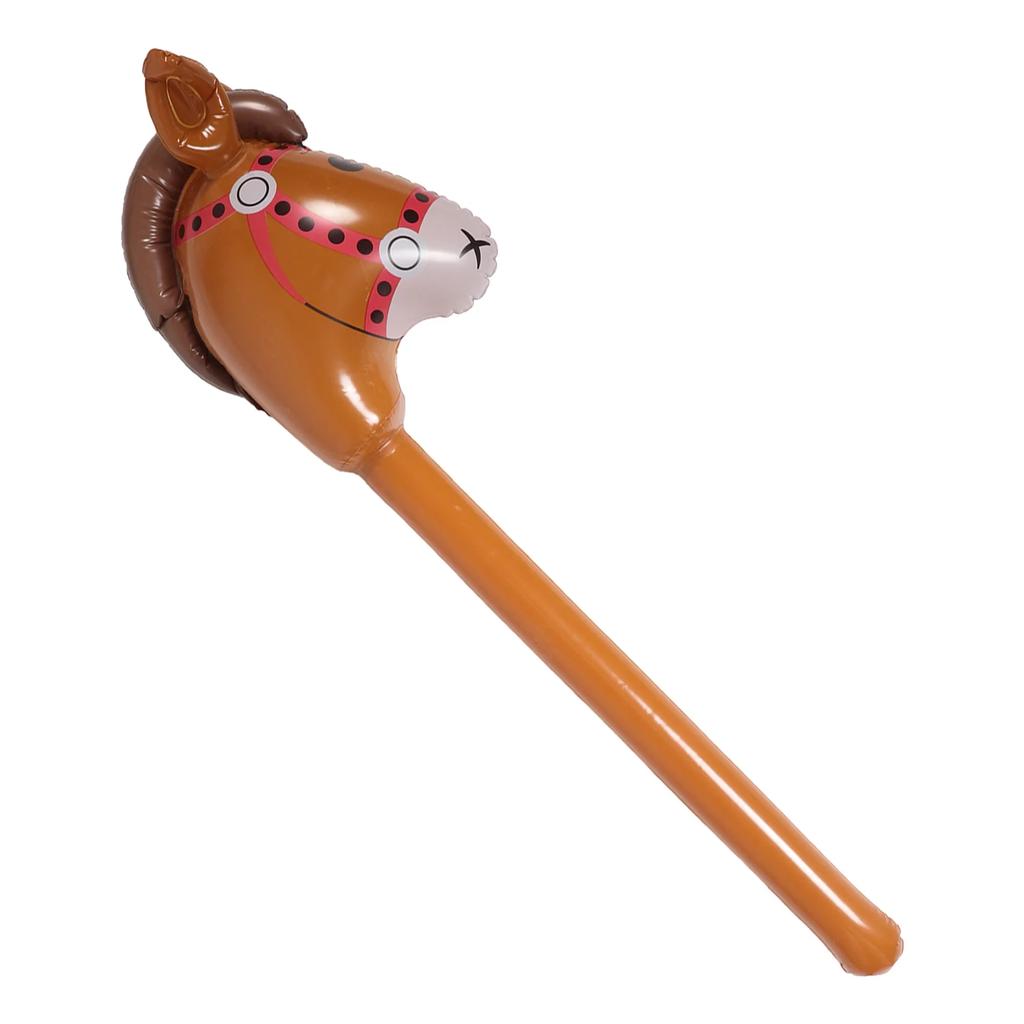 Inflatable Horse Head Stick Blow Up Horses Kids Toys Birthday Balloons Animal Hammer Toy Supplies Balloon Accessories Festive