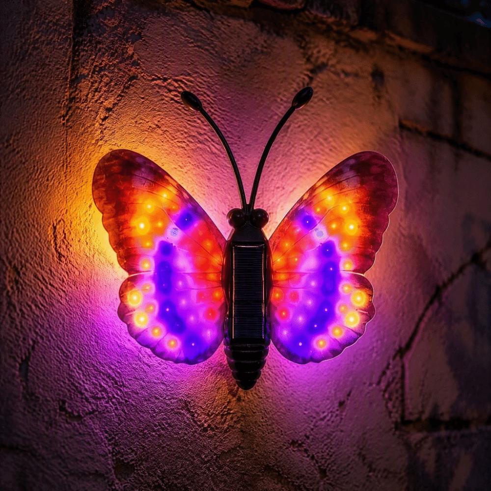 Solar Powered LED Butterfly Light Waterproof Decorative Garden Light Patio Decor