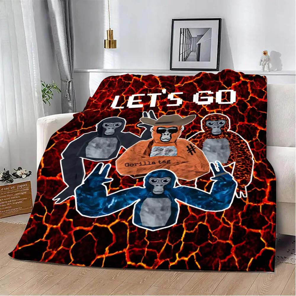 Fshion Anime Game Gorilla tag Printed Blanket Picnic Blankets Warm Blanket Soft Comfortable Blanket Home Travel Birthday Gift