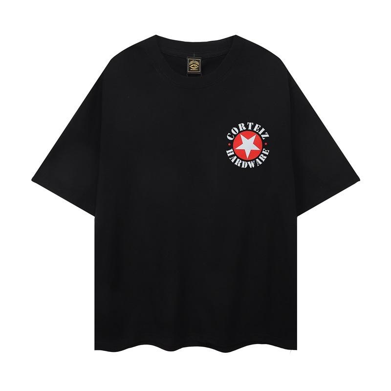 American Trendy Brand Loose Short-sleeved T-shirt Summer Printing Casual Men and Women Couples