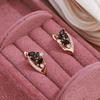 Kinel Shiny Black Zircon Rose Gold Color Drop Earrings For Women Luxury Fine Jewelry