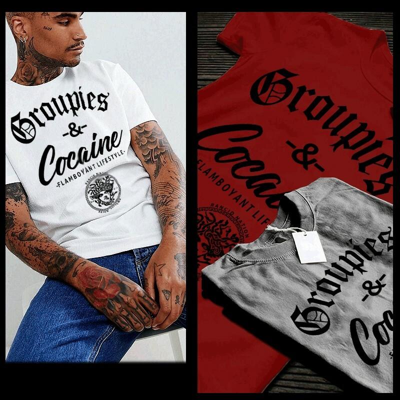 

Gangster T-Shirt Hip Hop Hustle Groupies Gang Rap Music Streetwear XL White Tee L