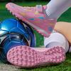 29-39 Kids Soccer Cleats Rubber Non-slip Velcro Lacing Artificial Turf Football Boots Outdoor Sports Training Football Shoes