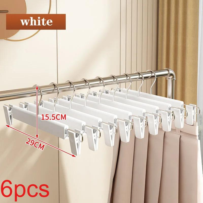 Clothes Hanger with Clips for Trousers and Skirts, Home Use, Non-marking, Anti-slip, Specially for Hanging and Storing Trousers