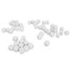 50PCS Blank Six Sided Dice Round Corner Plastic 0.6in Dice Cubes for Board Games DIY Sticker Math Teaching Party