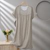 Cotton and silk dress women's summer short-sleeved fashion foreign-style pendulum nightdress mother young 1011 models