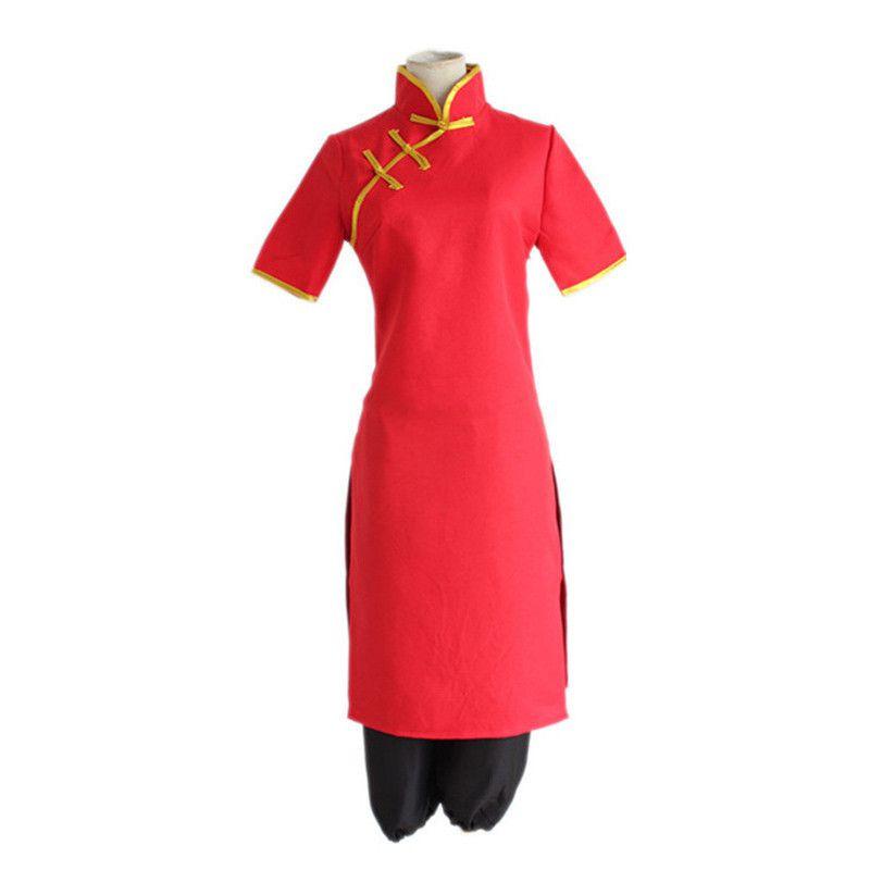 Kagura Anime Gintama Halloween Costume Cosplay Cheongsam Uniform Dresspants