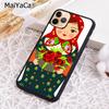 MaiYaCa Babushka Matryoshka Red Russian Doll Phone Case Cover For plus 11 12 13 14 pro max  coque