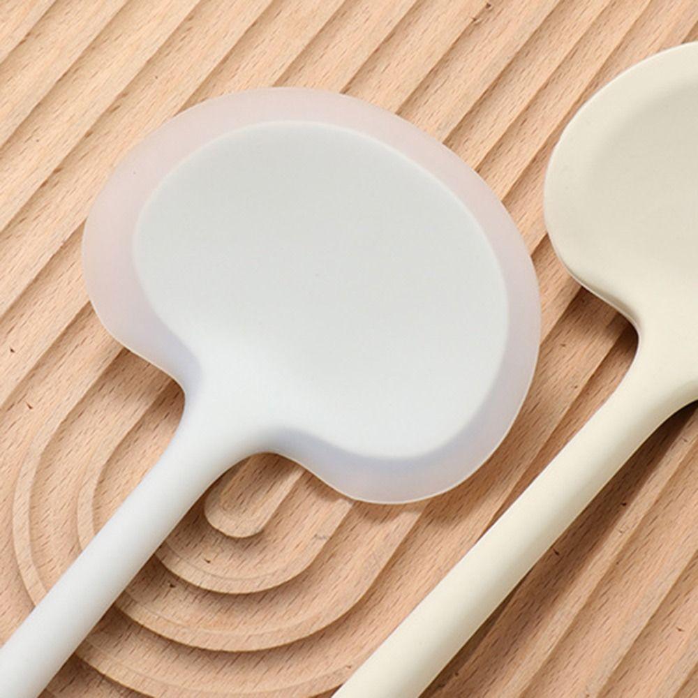 Silicone Kitchen Stir Fry Spoon Wooden Handle Cooking Spatula  Kitchen Tool Cooking Accessories
