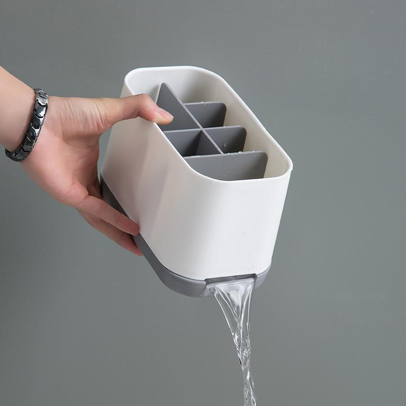 Multifunkční držák na zubní kartáček a zubní pastu, pouzdro na holení, štětec na make-up, organizér na elektrický zubní kartáček, stojan, koupelnové doplňky