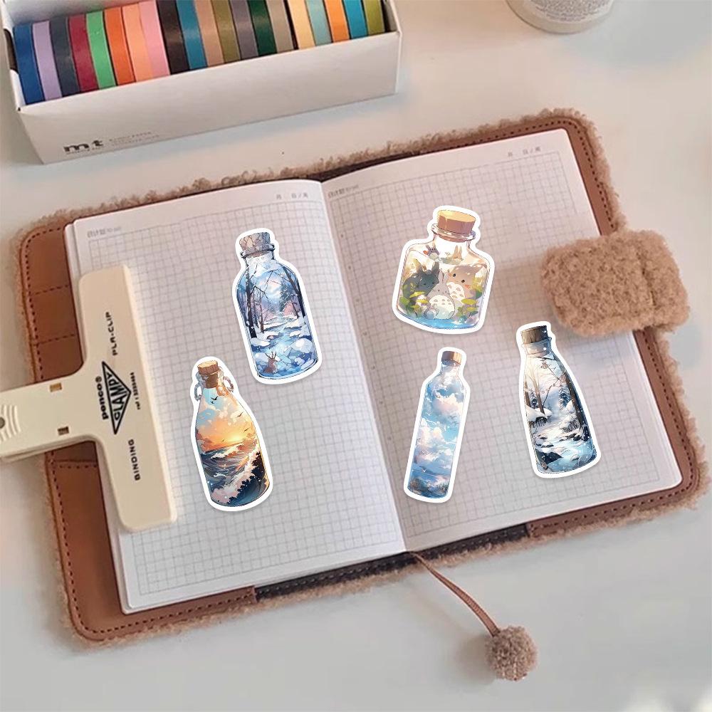 100PCS Bottle Big World Cartoon Stickers Luggage Skateboards Cute DIY Phone Cases Stationery Graffiti Stickers
