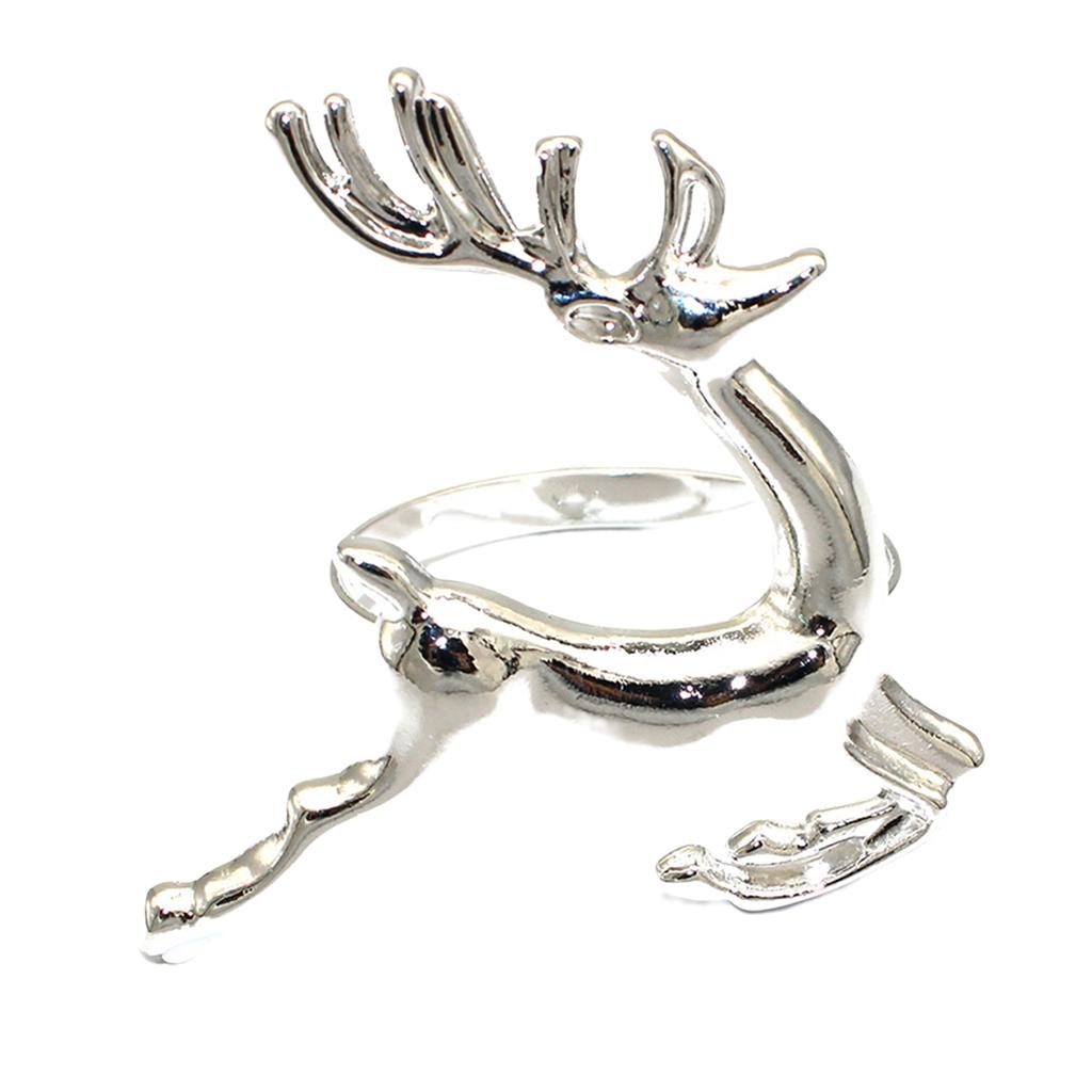 Napkin Holders For Christmas Reindeer Head Napkin Buckles Holder Christmas Decoration