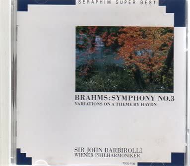 

CD WIENER PHILHARMONIKER - Brahms: Symphony No. 3 TOCE7136 Japan Classical