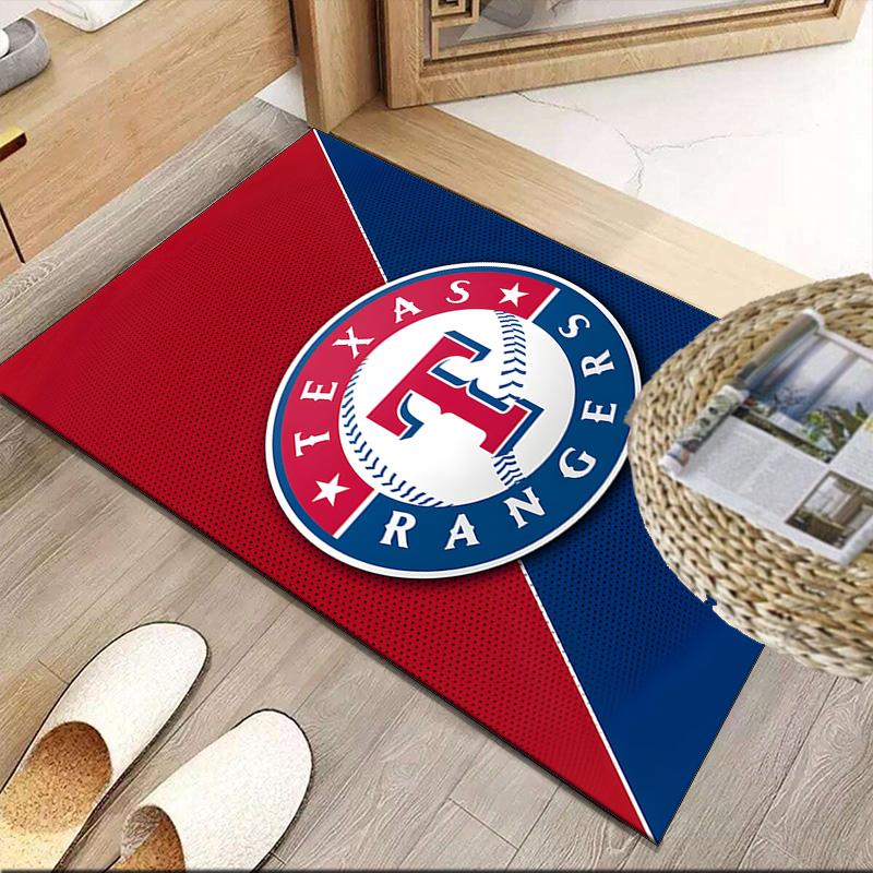 Baseball Rangers Map Carpet, Kitchen Rugs, Yoga Mat, Non-Slip Mats, Rug for Bathroom, Living Room Bedroom, Camping Rugs Christmas Gift