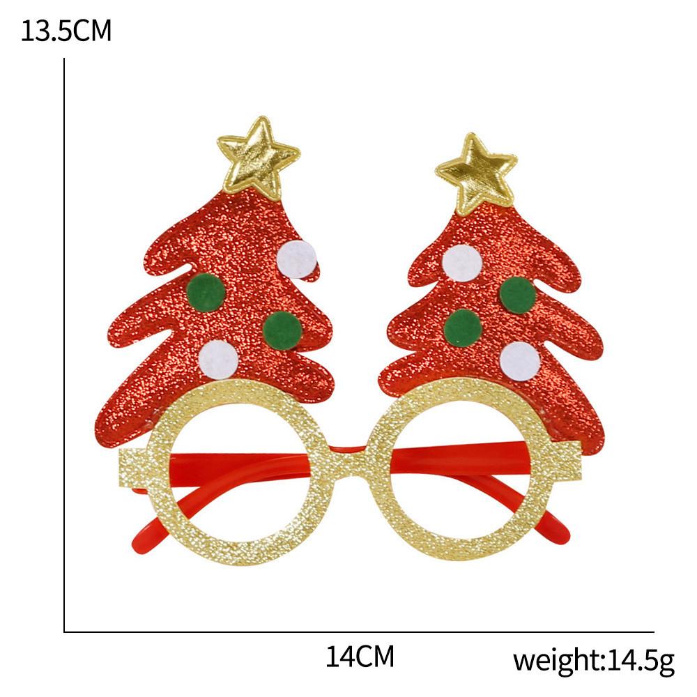 Christmas Cartoon Style Glasses With Playful Reindeer Antlers Perfect For Events Holiday