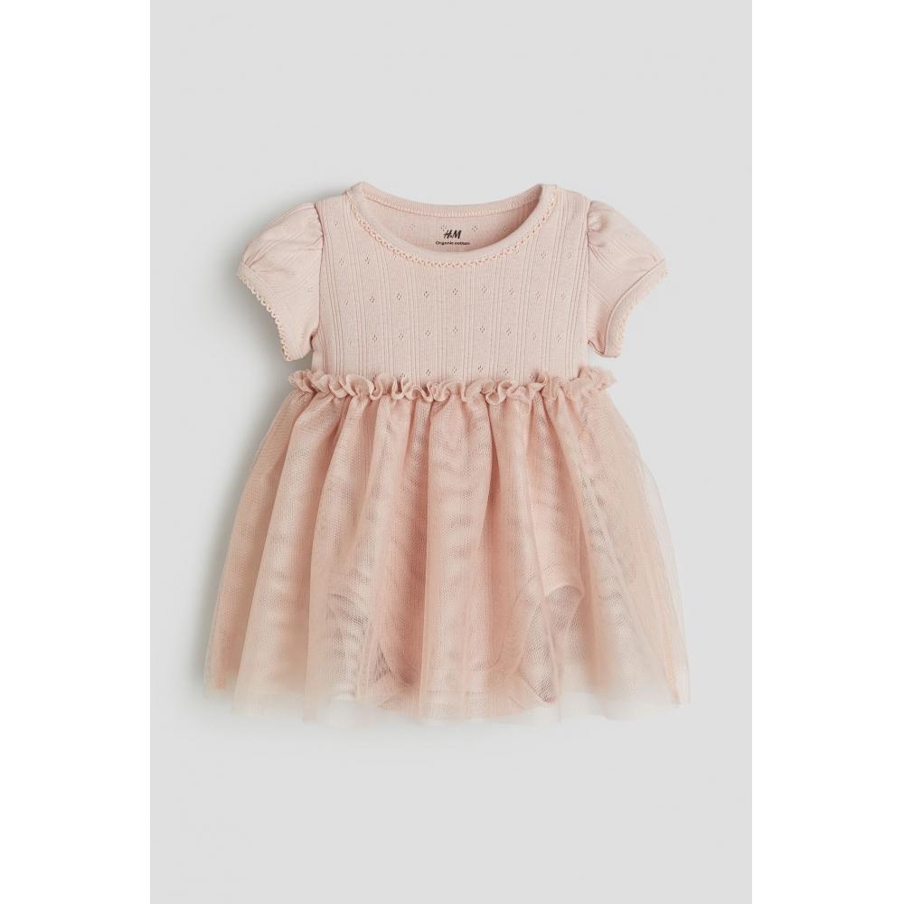 

Платье из тюля с боди HM Пудрово-розовый