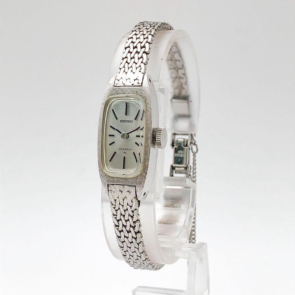 Used SEIKO Seiko 1520-3530 Hand-wound Square Silver Retro Vintage 70s Antique