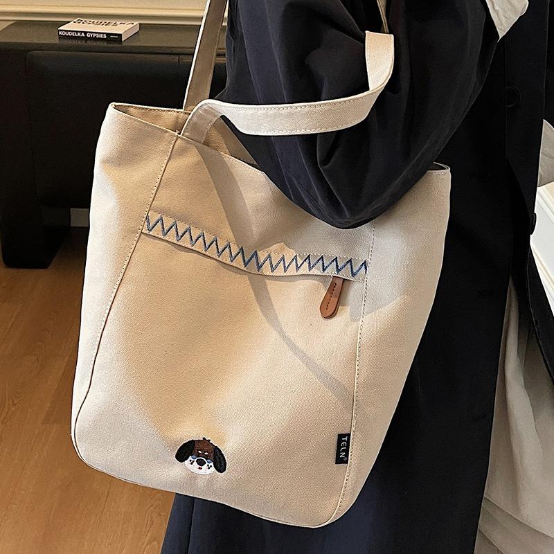 Autumn new bag solid color large capacity shoulder bag women's simple bucket bag underarm bag women's bag