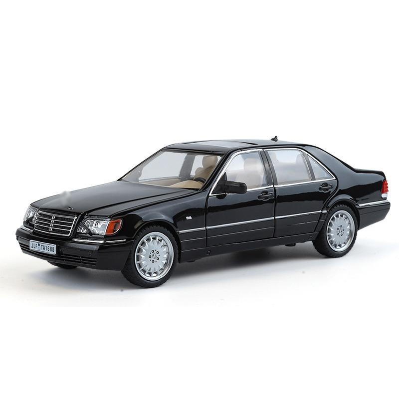 1/24 Benz W140 S320 SEL Alloy Classic Old Car Model Diecasts Metal Retro Vehicles Car Model Sound and Light Collection Kids Toys Gift