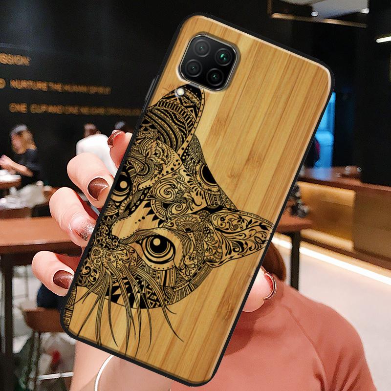 Natural Bamboo Wood Pattern Print For Huawei Honor X8a X7a X9a X8 50 70 90 Lite Magic5 Pro P20 P30 P40 P50 P60 Nova 9 5T Case