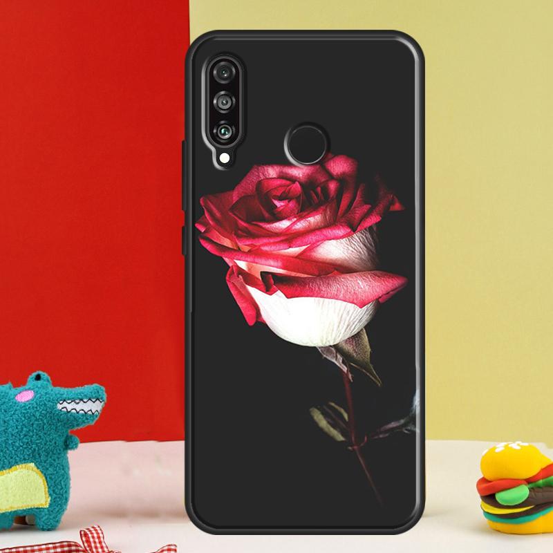 Red Rose Flower For Huawei Nova 12s 12i 11i 8i 9 10 SE Y91 Y90 Y60 Y70 Y72 Y61 P20 P40 P30 Lite P60 Pro Case