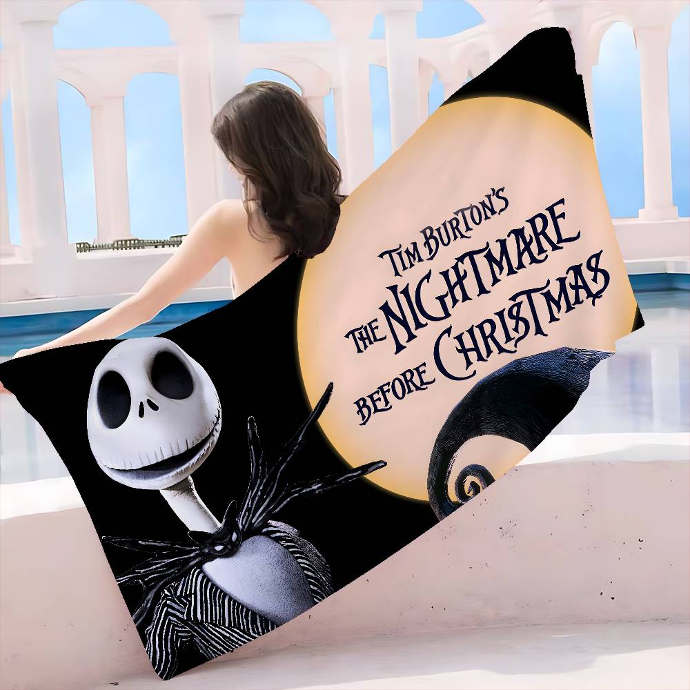 Anime The N-Nightmare B-Before C-Christmas Microfiber Blanket Drying Beach Towels Oversized Super Absorbent Pool Towel Blanket