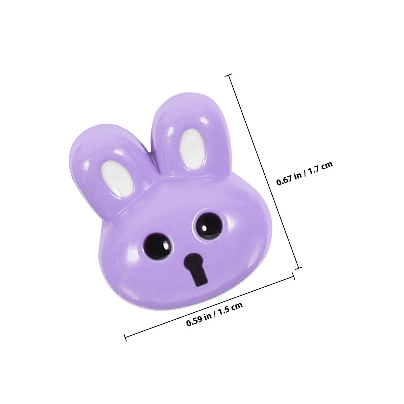 

12Pcs Small Resin Bunny Buttons Unique Delicate Clothing Buttons for Sewing Coats Skirts Suits Shoes DIY Craft Projects Vintage фіолетовий