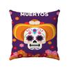 Creative colorful skull-shaped letters Digital printing short plush pillow covers for car sofa office cushion cover home goods