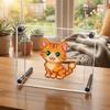 Transparent Acrylic Perler Beads Display Frame Thick Dustproof Collectible Display Stand Square with Mezzanine Photo Card Holder