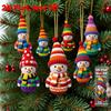 16Pcs Knitted-Style Christmas Tree Pendants DIY Xmas Tree Hanging Ornament  Gifts