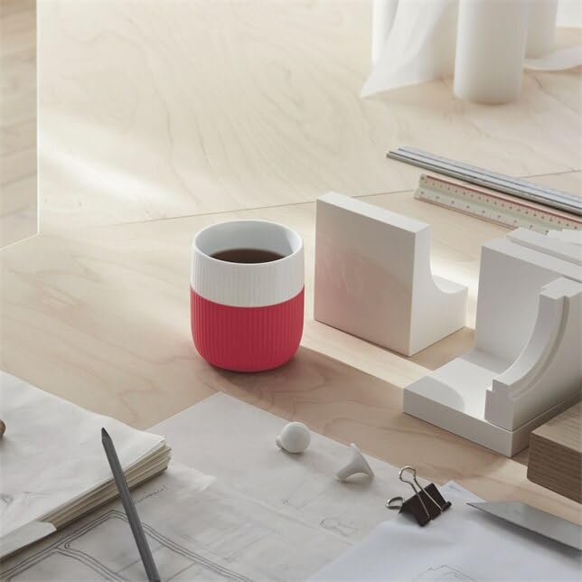 [Officially Imported] Royal Copenhagen Fluted Contrast Mug (Handleless) 380ml Hibiscus Pink 1071085