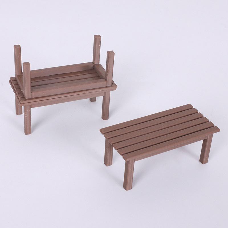 Miniature Dollhouse Rectangular Low Table Scene Model Accessories